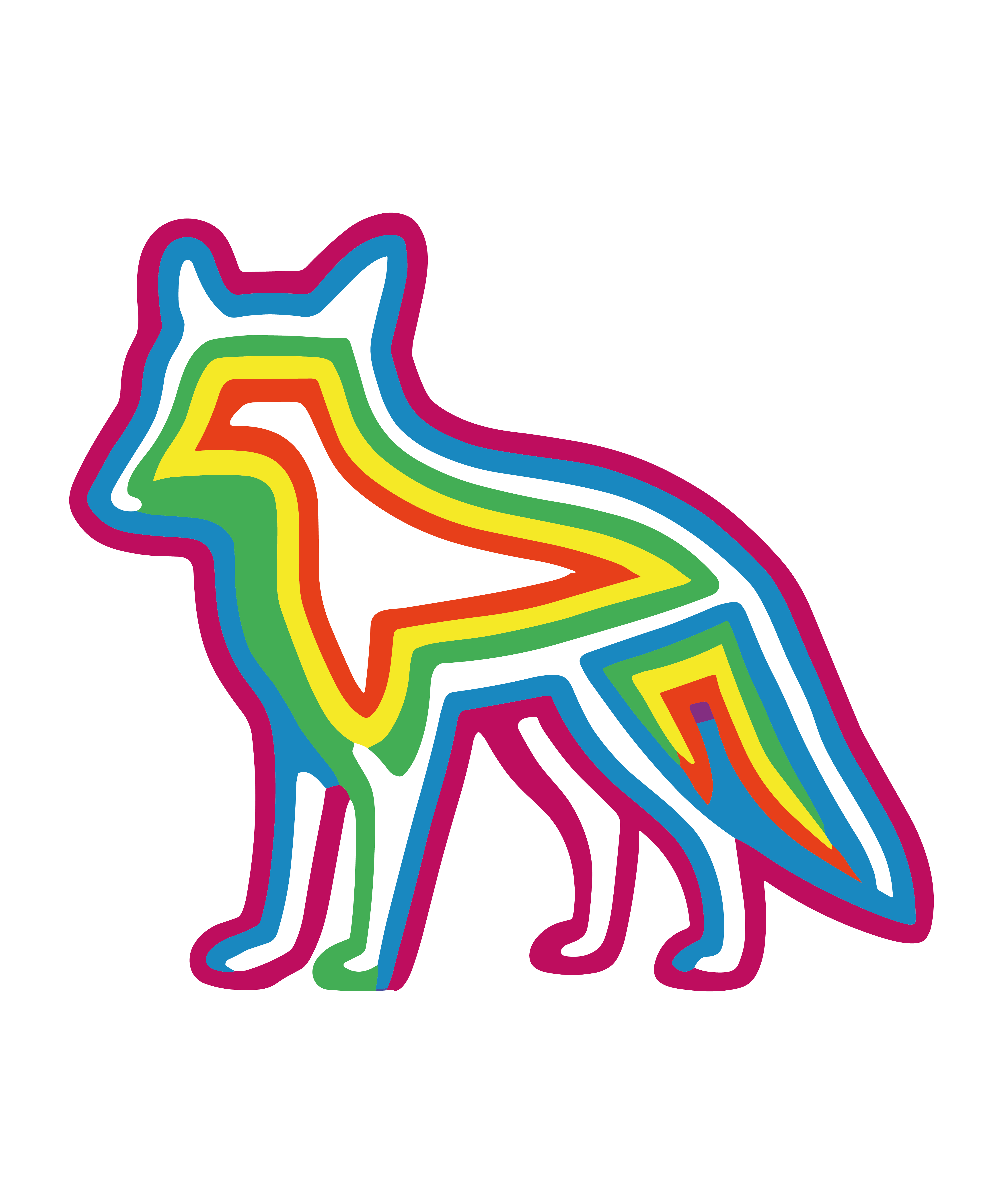 Colorful Spirit Wolf