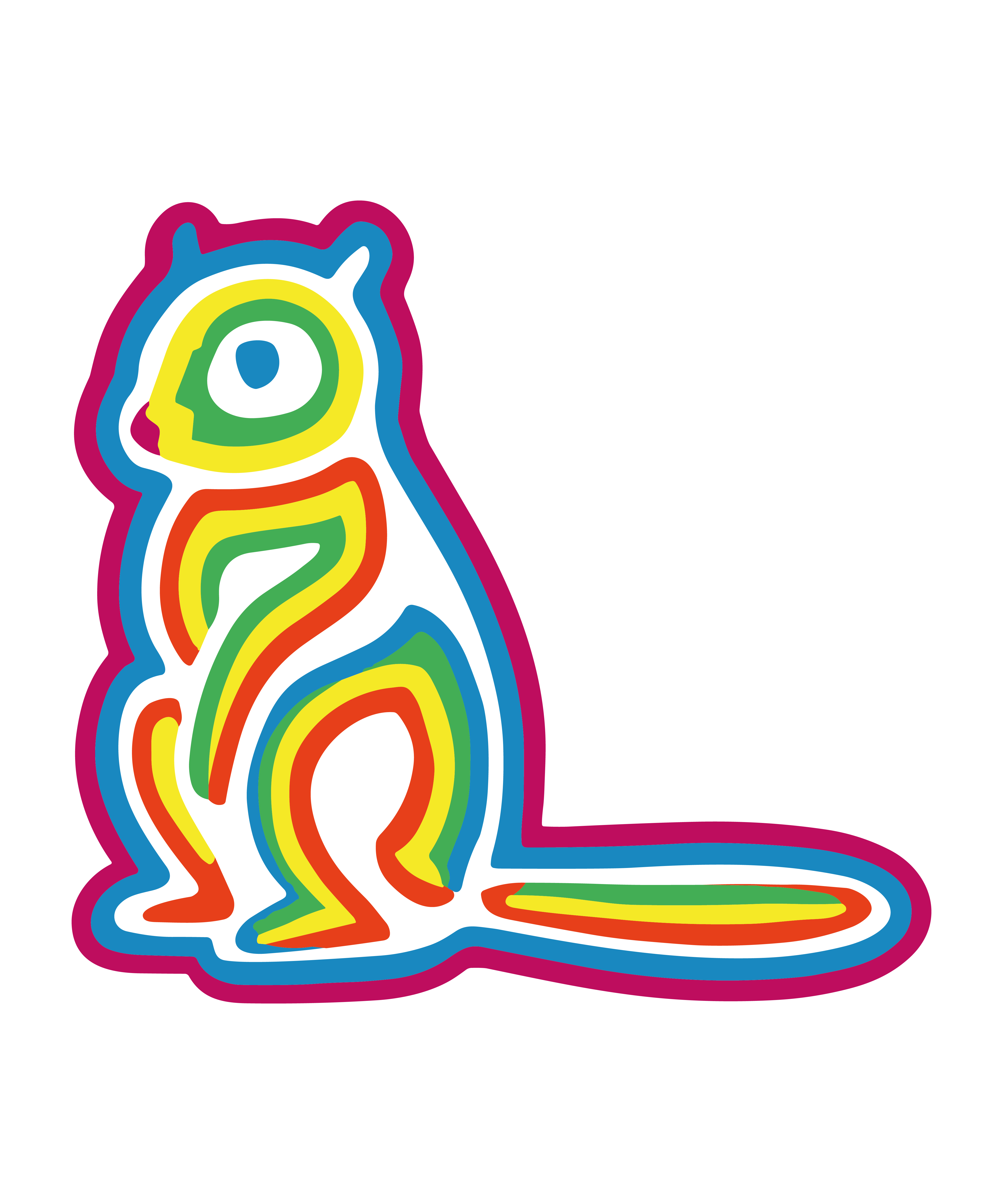 Vibrant Neon Cat