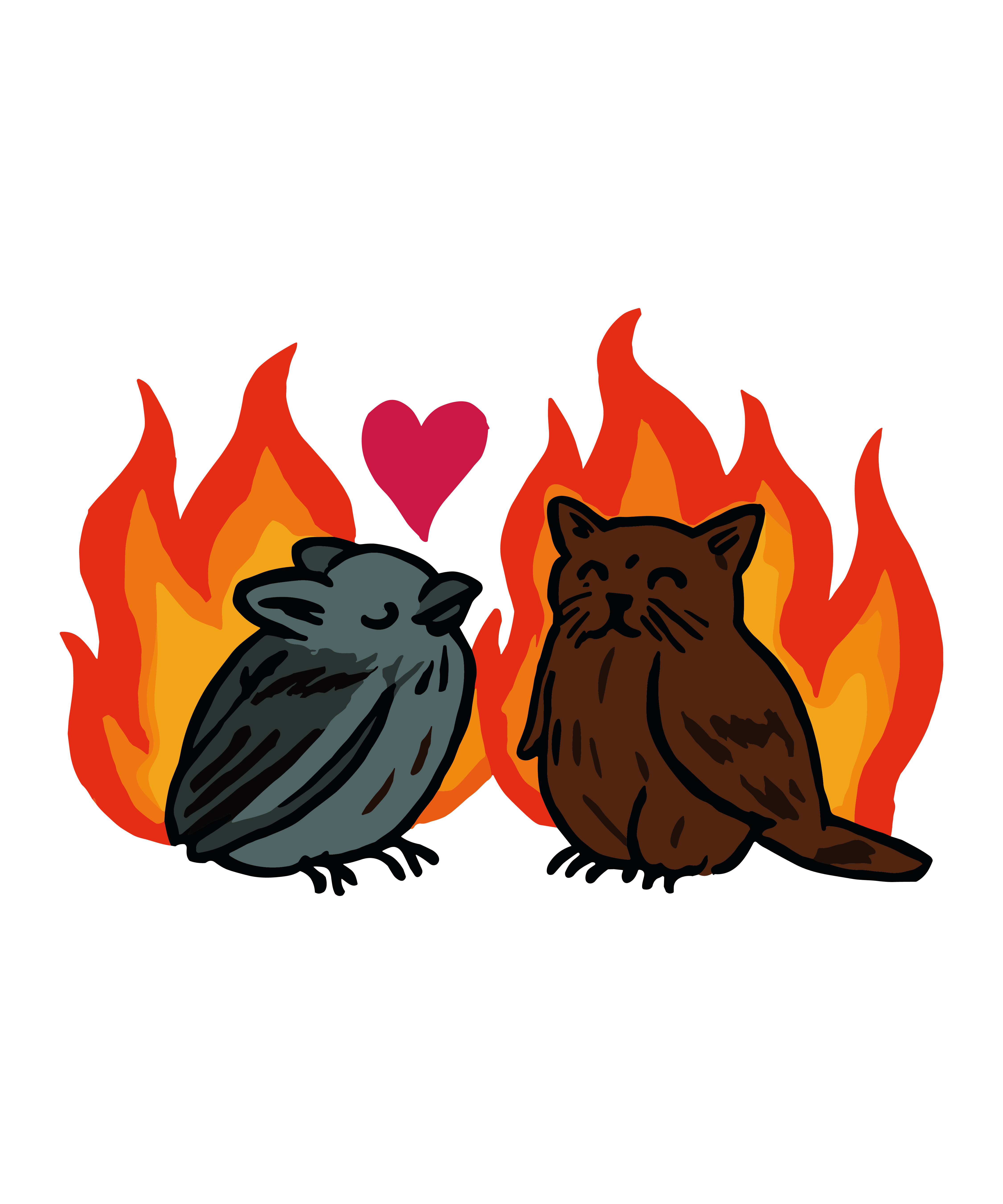Love Birds on Fire